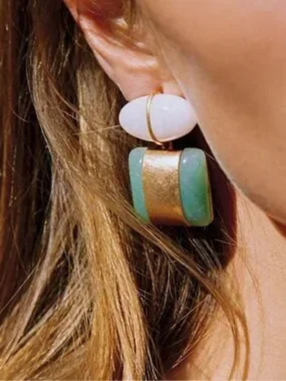 Stone?Drop Earrings N2256